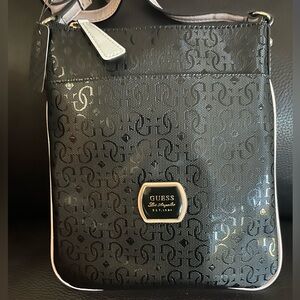 GUESS Charcoal and Pink Crossbody Bag